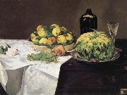 Edouard Manet Fruits et Melon sur un Buffet France oil painting artist